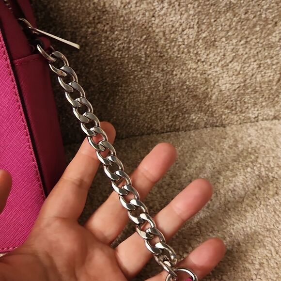 Michael Kors Fuschia Purple Leather Crossbody Bag - Picture 4 of 10
